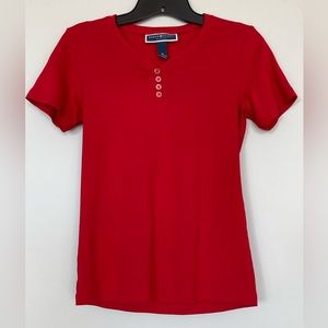 Karen Scott Short Sleeve Henley - PS